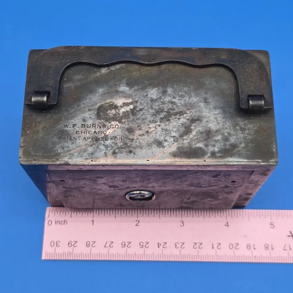 Antique W.F. Burns Coin/Paper Savings Bank - No Key